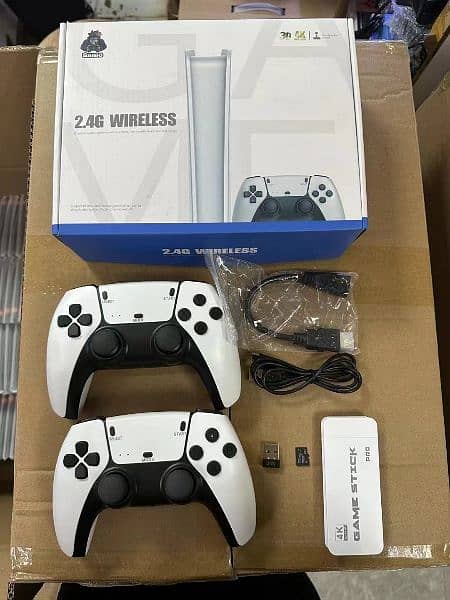 4k GAME STICK PRO PS5 CONTROLLERS 64 GB 20K PLUS GAMES 1