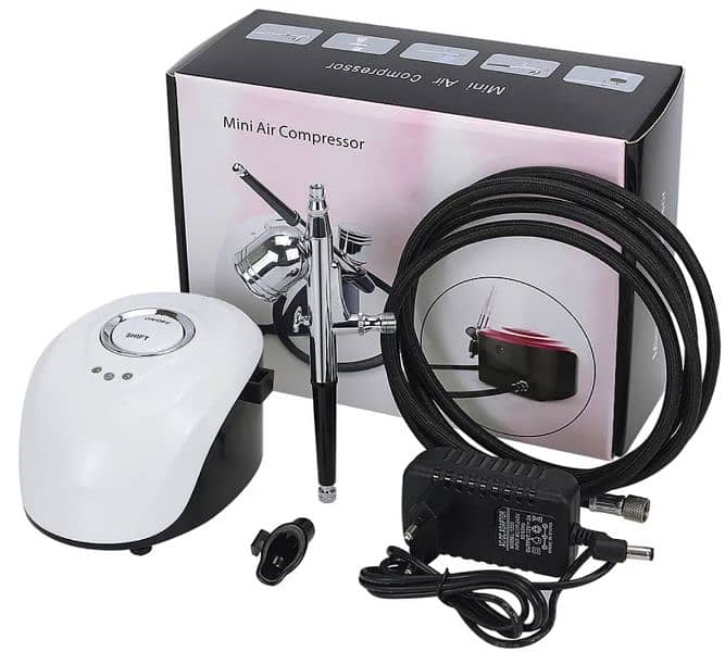 Rechargeable 3 Speed Air Brush Compressor Kit Imported. 3