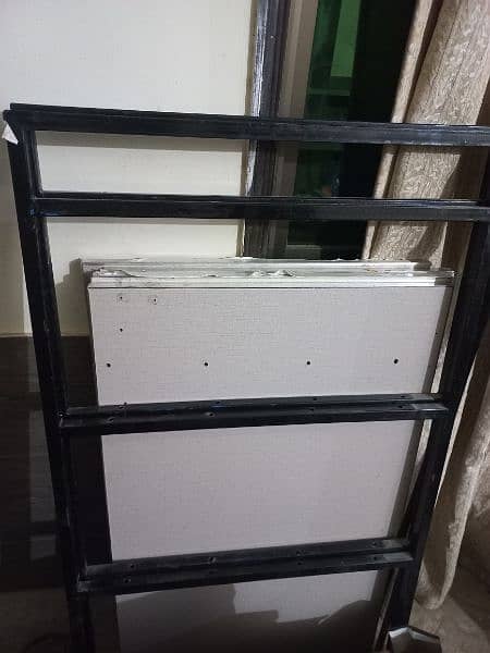 portable metal rack white wooden portion and rack 4