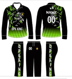Sports cricket kit uniform for team