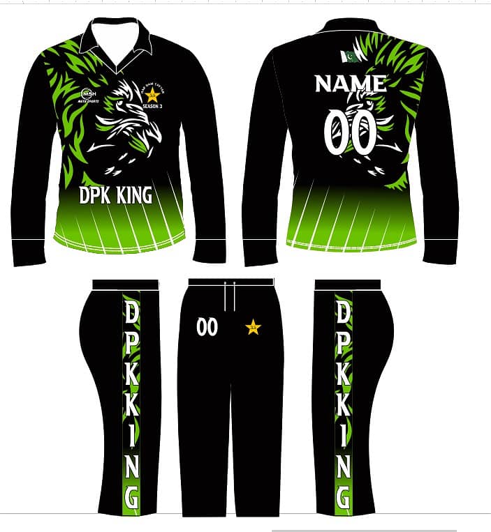 Sports cricket kit uniform for team 0