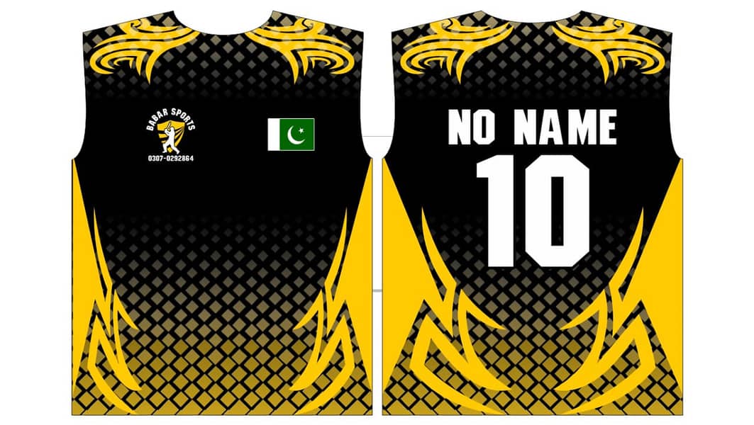 Sports cricket kit uniform for team 2