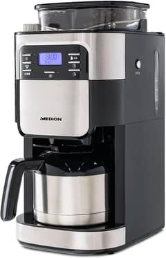 MEDION coffee machine with grinder and thermos