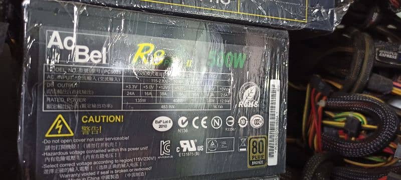 500w 80plus power supply branded 8