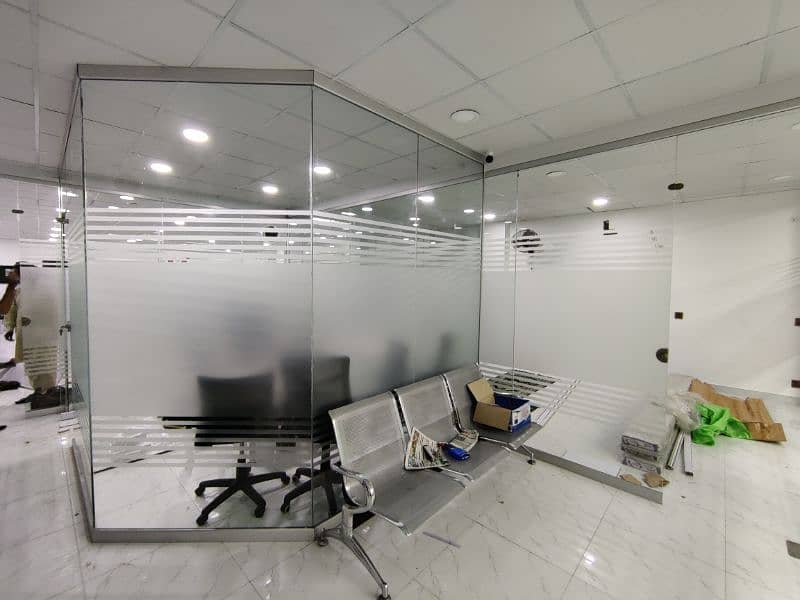 12mm Glass partition, Office Cabin , shower cabin 1