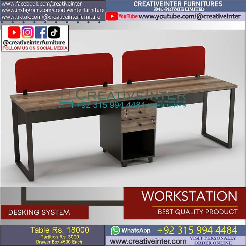 Office Workstation Table Unit Staff Chair Mesh Back Meeting Conference 14