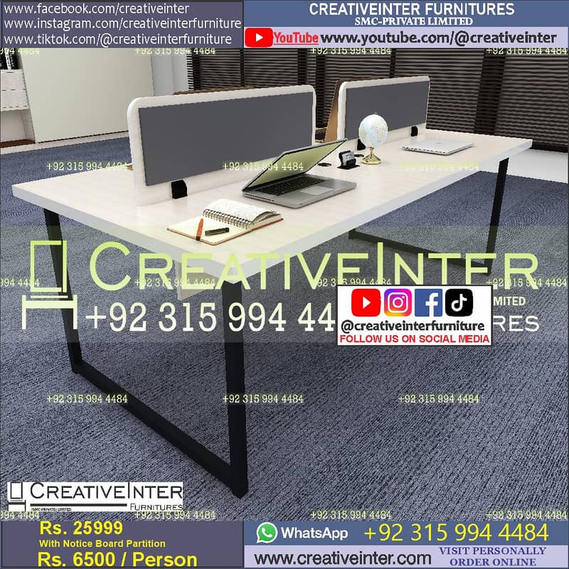Office Workstation Table Unit Staff Chair Mesh Back Meeting Conference 19