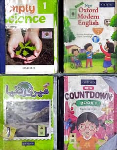 Oxford, & Afaq School Books of 1, 2, 3, 4, 7 class. Story Books also.