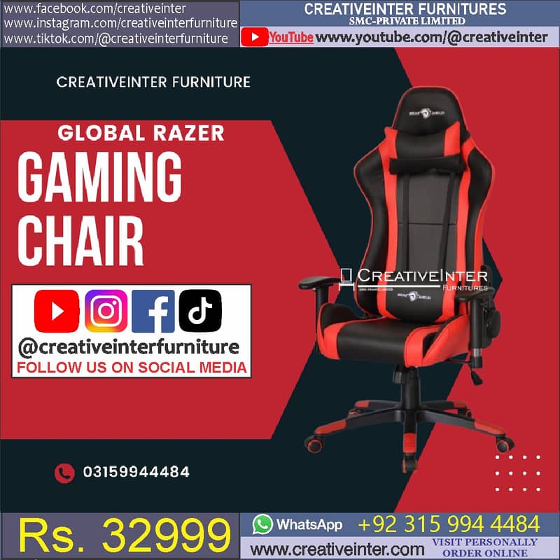 Orignal Global razer gaming Office recliner chair table mesh Manager 16