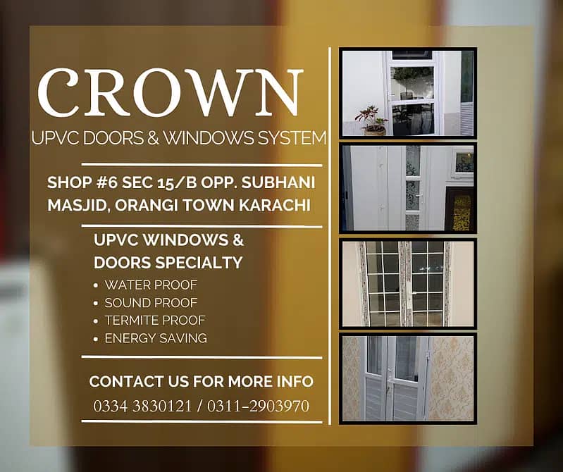 PVC Doors/solid Doors/PVC windows/Upvc doors/office doors 3