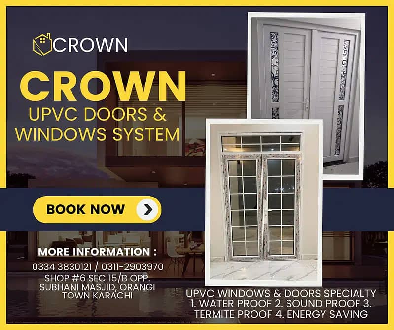 UPVC Doors/solid Doors/PVC windows/Upvc doors/office doors 1