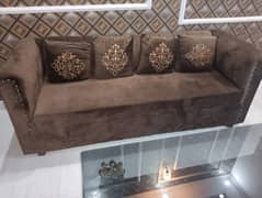3 seater sofa dark brown colour