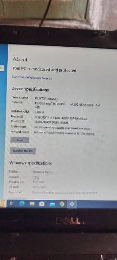 Dell Lptop intel (R) Core TM i5