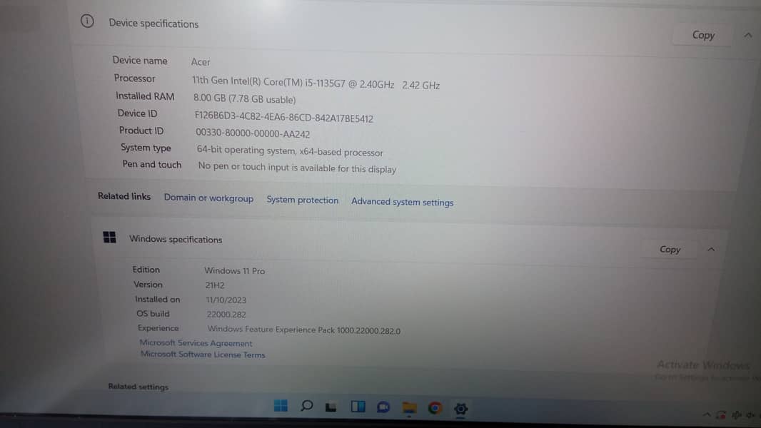 Acer Aspire 5 Laptop, 11th Gen, 512 SSD 8GB RAM 8