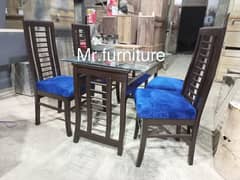 dining table/wooden chair/6 person dining/glass top shesham dining set