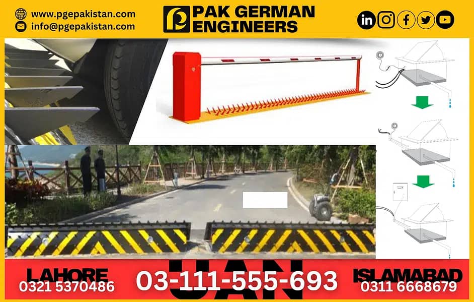 Automatic Road Blocker|Barrier|Tire Killers|Safe|Security|UVSS|TRIPOD 2