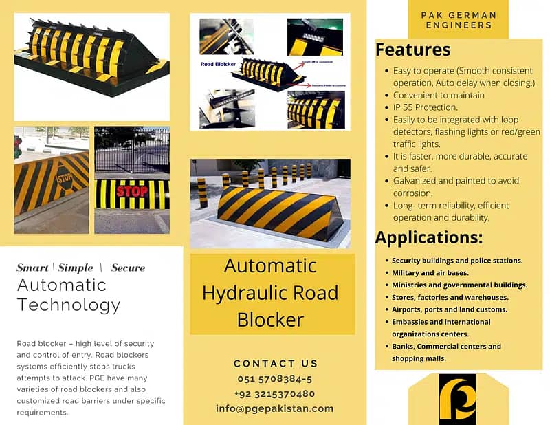Automatic Road Blocker|Barrier|Tire Killers|Safe|Security|UVSS|TRIPOD 6