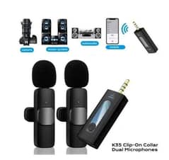 Wireless Collared rechargeable Microphone.