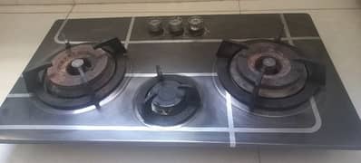 3 burner automatic gas stove for sale in gulzar e Hijri scheme 33