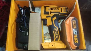 Ingco Drill cordless drill with charger battery and box