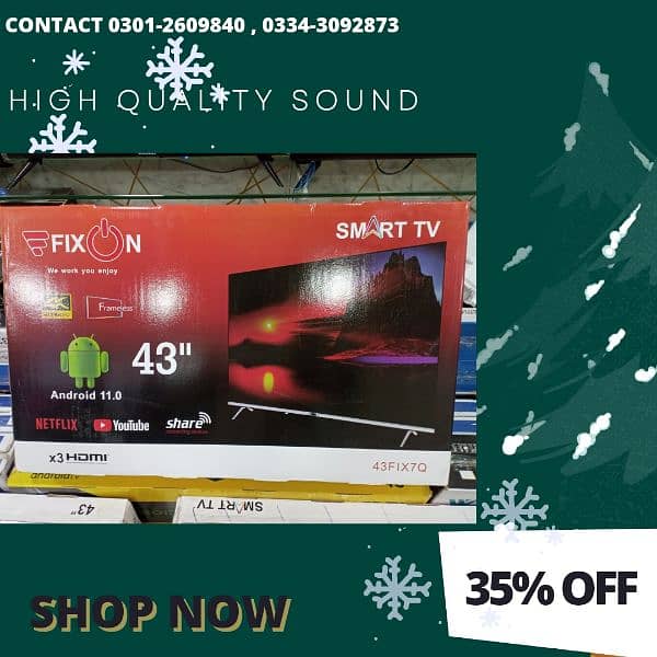 43 INCH SMART LED TV ANDROID WITH YOUTUBE UNLIMITED FACEBOOK 1