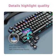 AULA Mountain S2022 Rainbow LED Backlit Wired Mechanical Keyboard