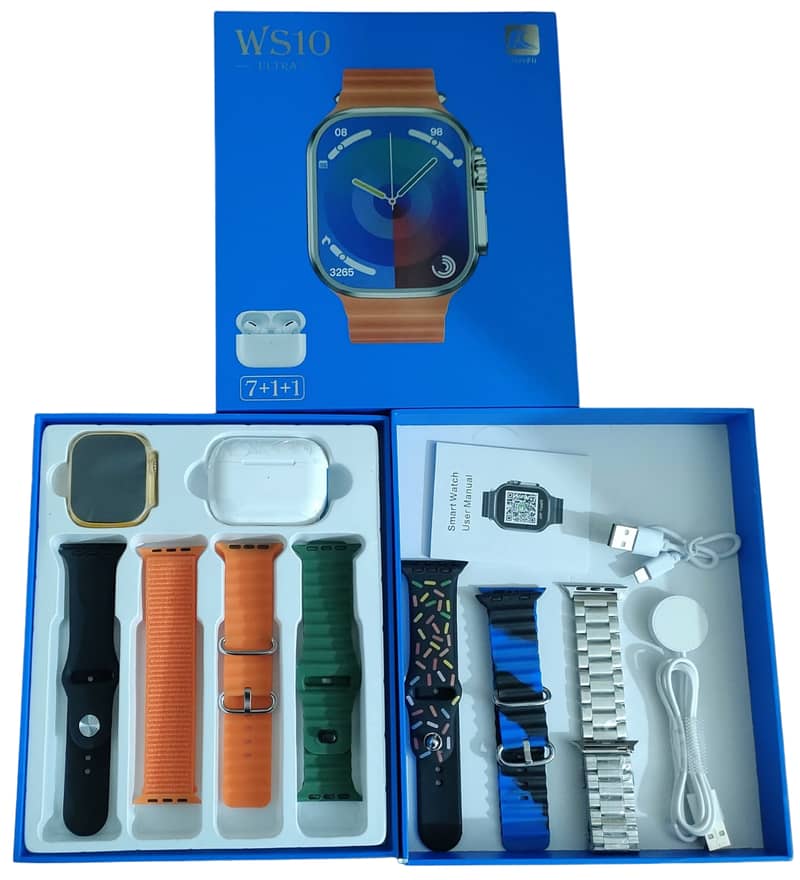 WS10 Ultra 2 Smart Watch With 7 Straps, 1 Watch 0