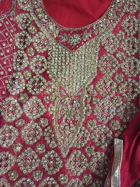 Brand new Red 3 pc dress with Gharara 1