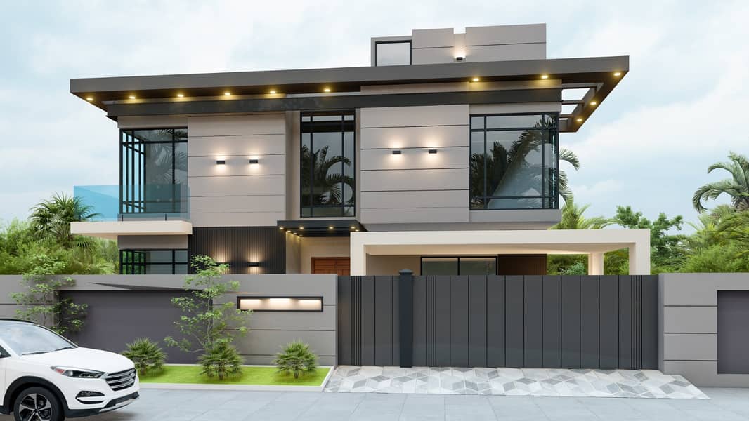 2d & 3d | Front Elevation | Animation / Interior & exterior design 0