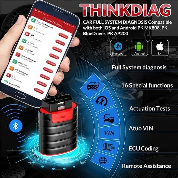 Thinkdiag Obd2 Full System Diagnostic All Brand Update One Year Free 6