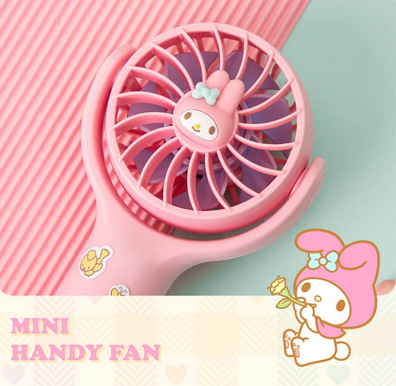 Rechargeable Sanrio Mini Handy Fan With Different Characters. 12