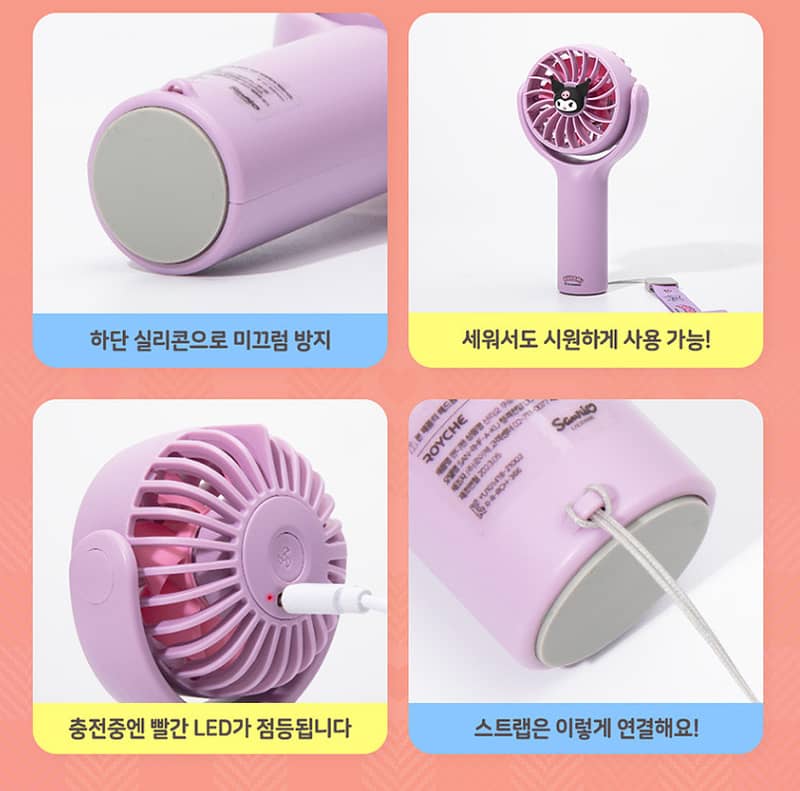Rechargeable Sanrio Mini Handy Fan With Different Characters 15