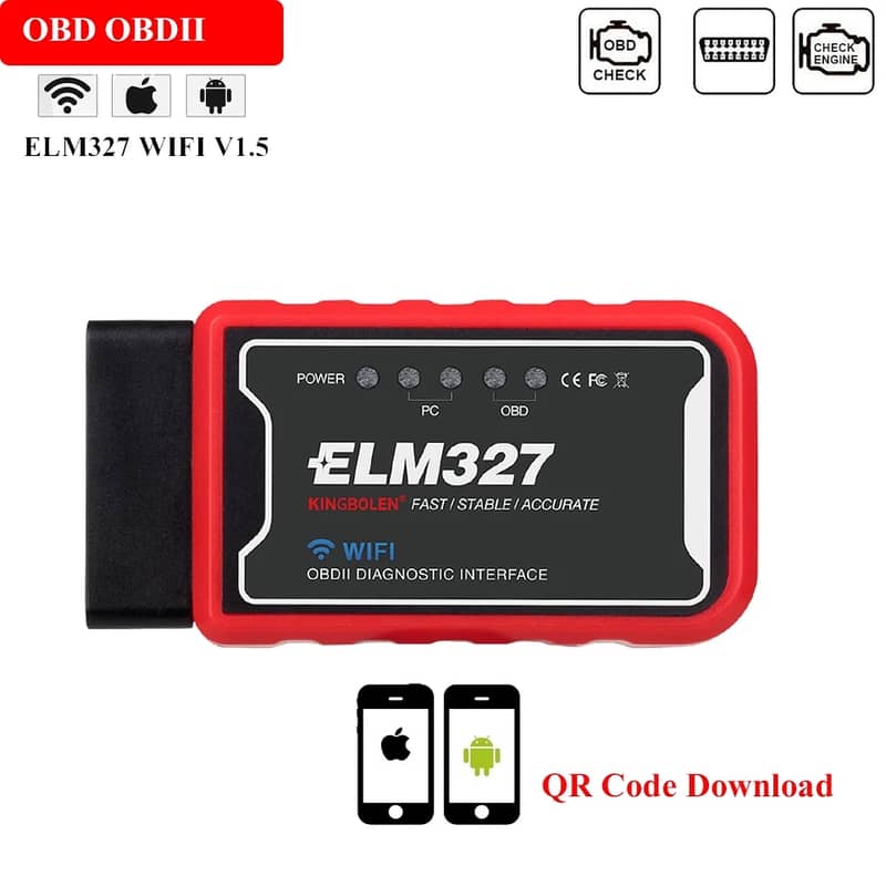 Wifi Kingbolen ELM327 V1.5 Scanner Code Reader Diagnostic IOS Android 12