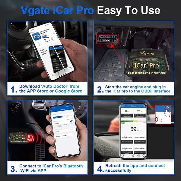 Vgate iCar Pro V2.3 Bluetooth 3.0 OBD2 Scanner For Android Elm327 11