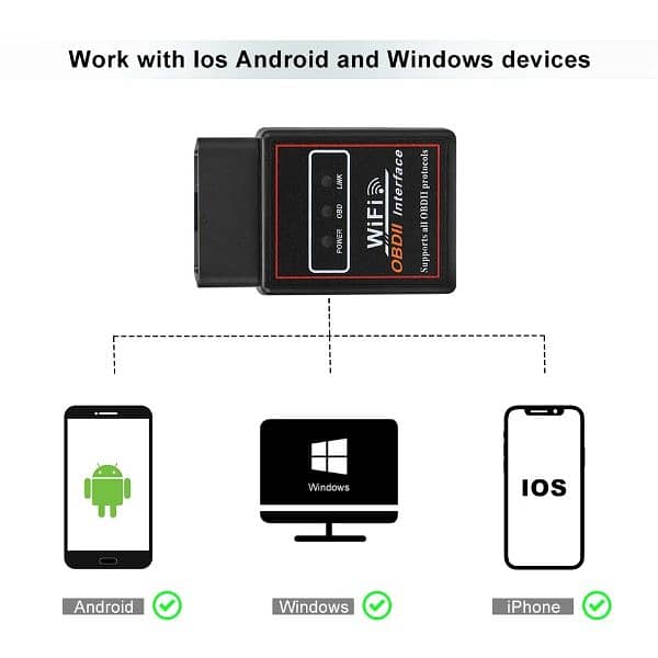 Wifi ELM327 Car Scanner Code Reader V1.5 Diagnostic Tool Android I. O. S 4