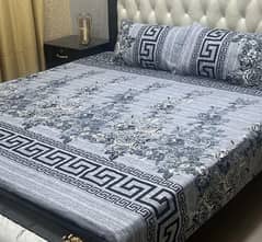 3pcs Cotton Sotton Printed Bed sheet