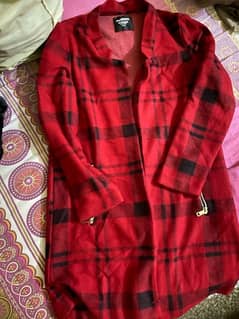 outfitters brand new long coat mehroon color just 1 time wear 0