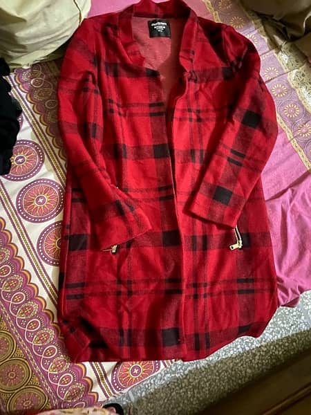 outfitters brand new long coat mehroon color just 1 time wear 1