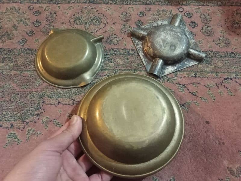 Antique items, showpieces. All items are made of brass except 2 items 12