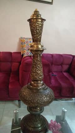 old antique brass vase 0