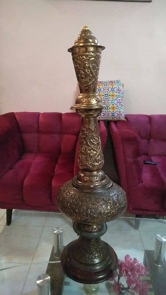 old antique brass vase 2