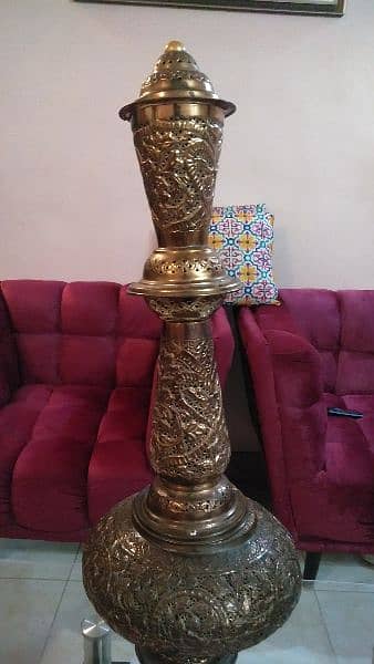old antique brass vase 3