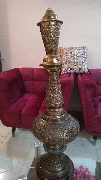 old antique brass vase 5