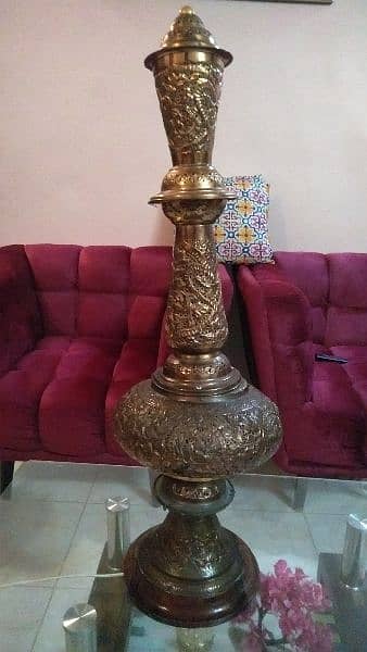 old antique brass vase 6