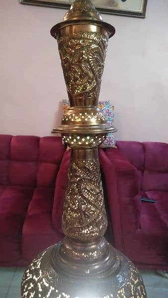 old antique brass vase 7