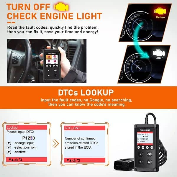 THINKOBD 20 THINKCAR Automotive Diagnostic Car Scanner Engine 12