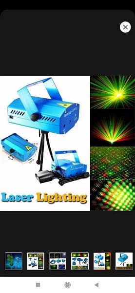 RGB Laser Beam Line Scanner Projector DJ Disco Stage Lighting 0