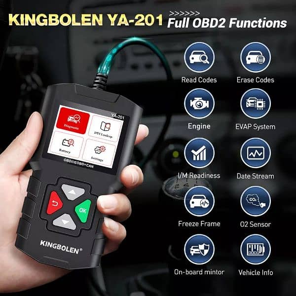 KINGBOLEN Ediag YA-201 OBD2 Auto Code Reader Engine Car Scanner EOBD 0