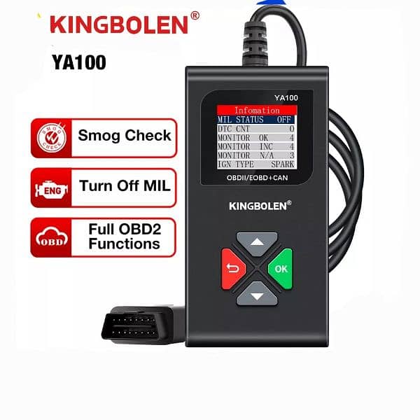 KINGBOLEN YA100 Enhanced Obd2 Scanner, Check Engine Read Code 0