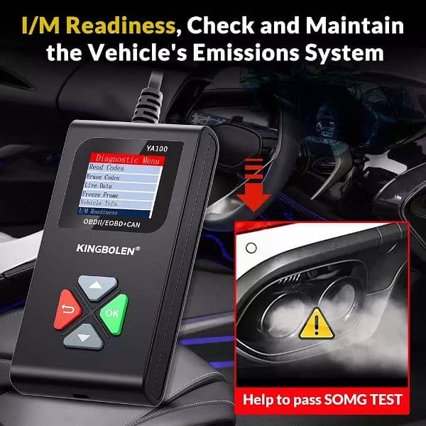 KINGBOLEN YA100 Enhanced Obd2 Scanner, Check Engine Read Code 5